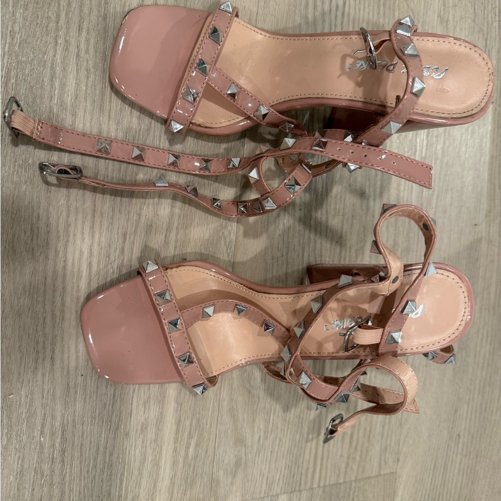 Public Desire Blush Studded Heels